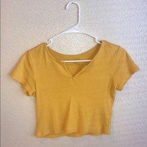 brandy melville yellow crop top